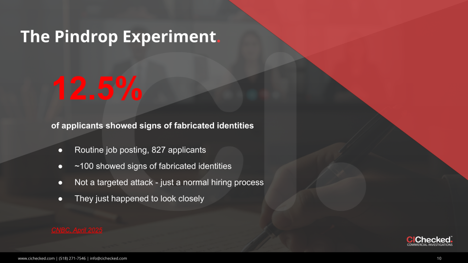 [Webinar] Q2 2026 Fake Candidates, Real Problems_ How to Verify Who Youre Hiring Slide 10
