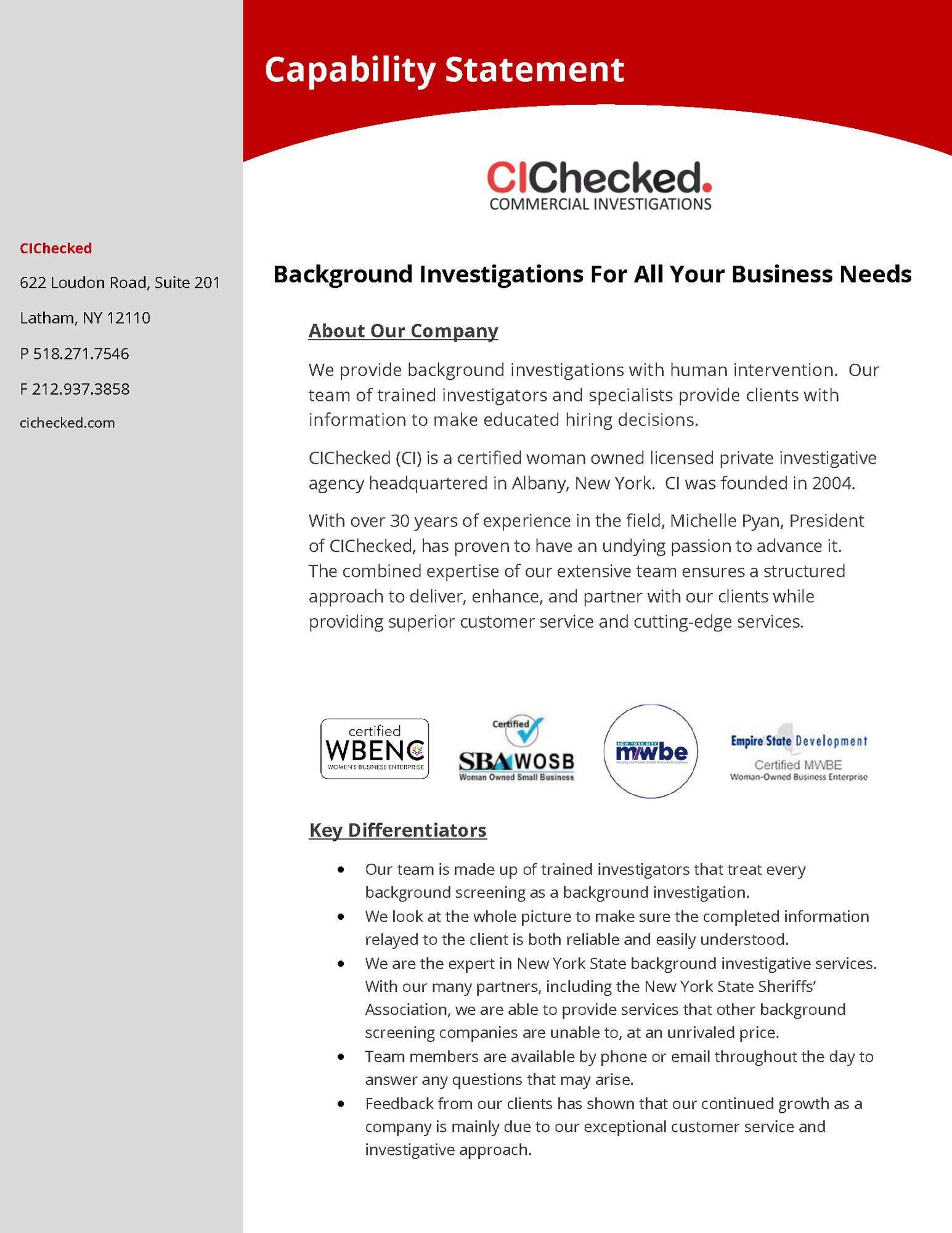 CIChecked Capability Statement_Page_1