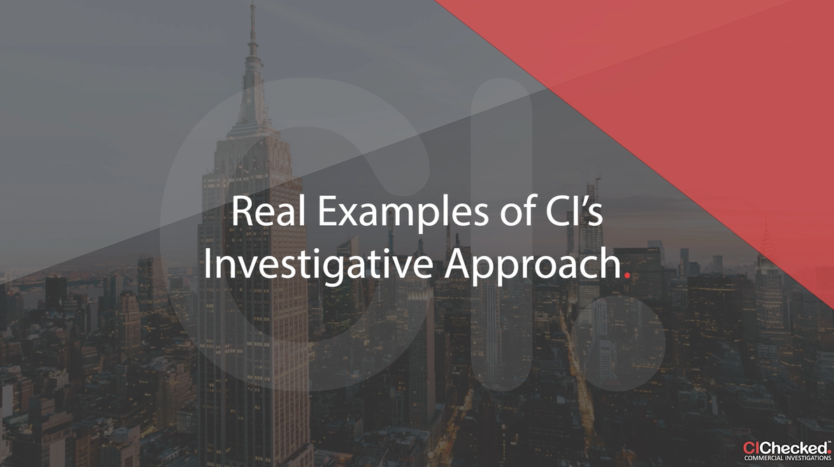 Real Examples of CIs Investigative Approach YT TN