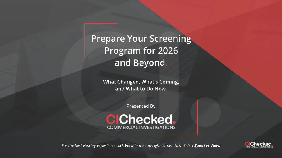 Prepare your screening for 2026 and beyond
